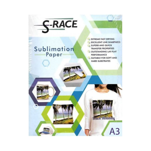 A3 pack of 100 S-Race Sublimation Transfer Paper 